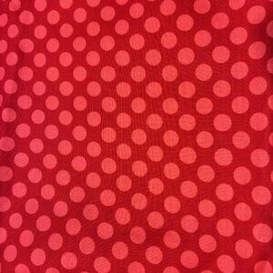 Valentine Dots by Sugar & Spice Textiles Red w Pink Dots Fabric Quilt Decor 2 yd